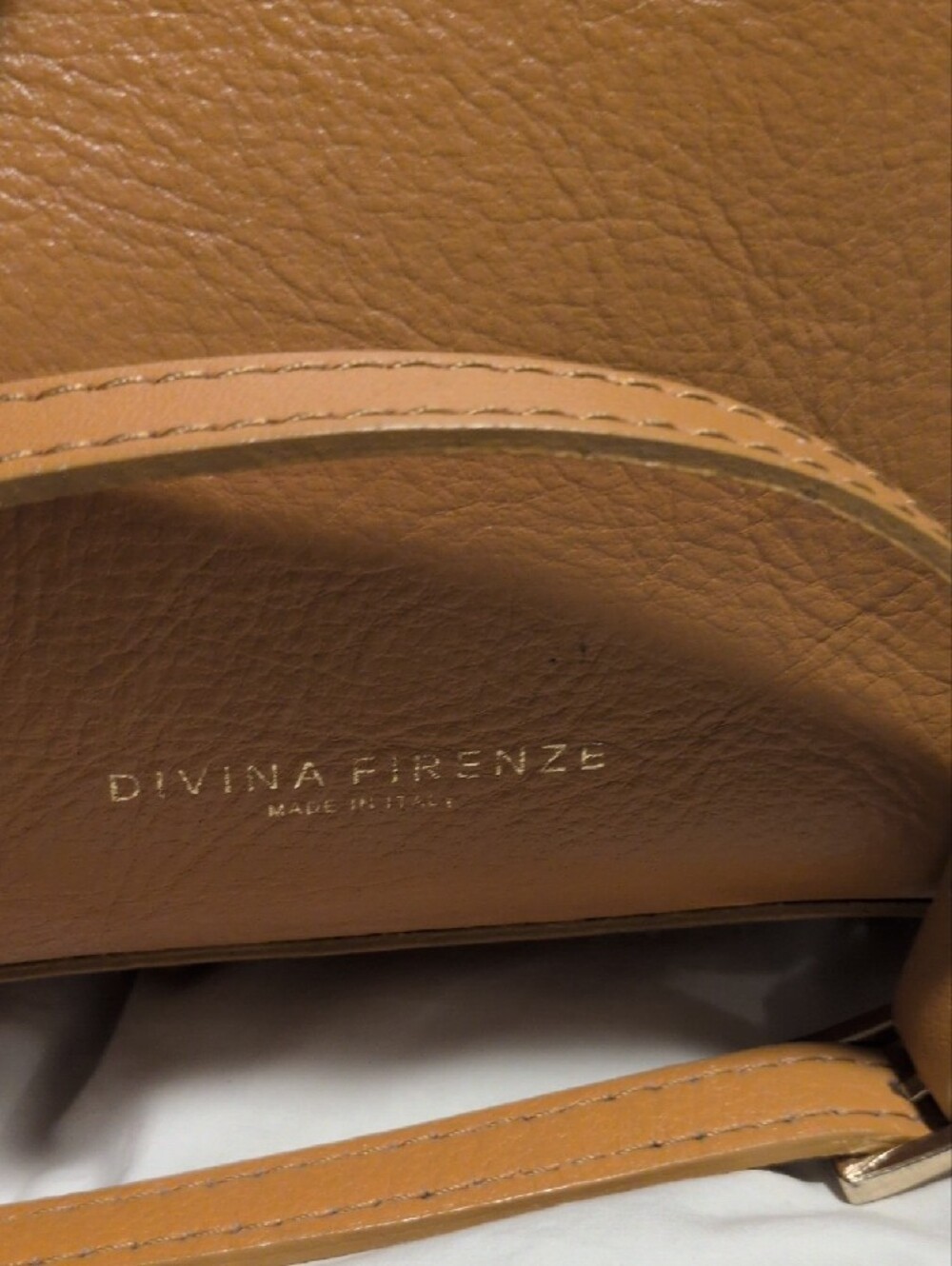 Classic Tan Top-Handle Leather Backpack - Picture 3 of 4